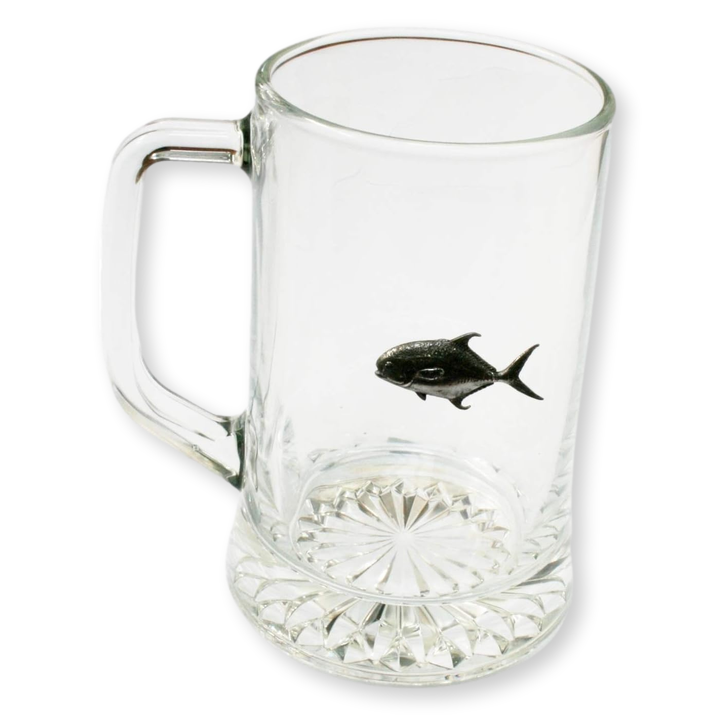 Sea Fishing Glass Tankard Stein 600ml