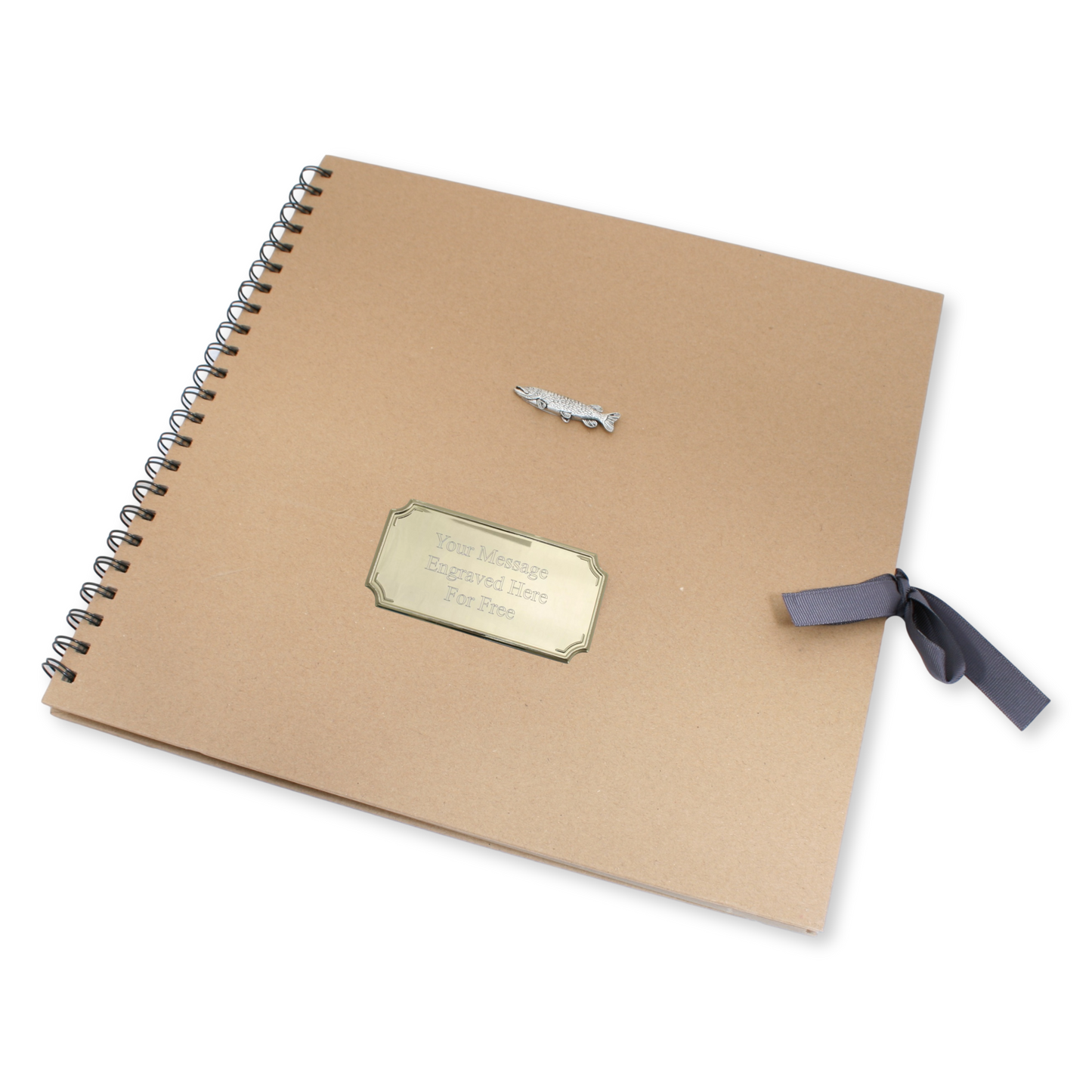 Coarse Fishing Scrapbook – Kraft Paper With Engraved Plaque