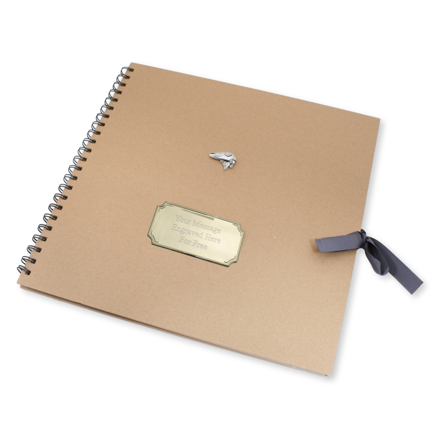 Coarse Fishing Scrapbook – Kraft Paper With Engraved Plaque