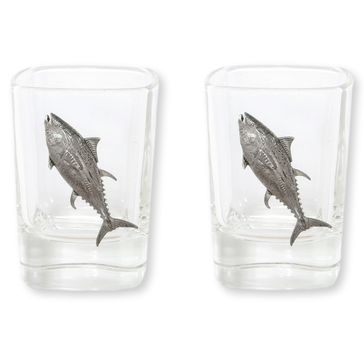 Sea Fishing Pair Of Shot Tot Glasses