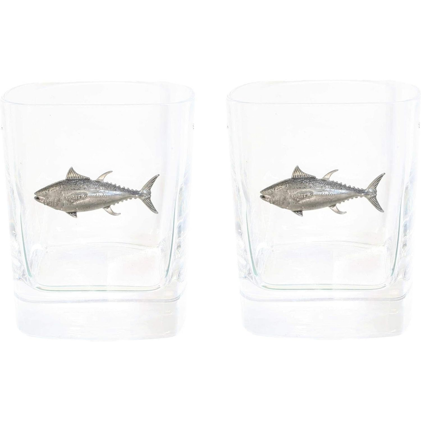 Sea Fishing Pair Of Whiskey Tumbler Glasses