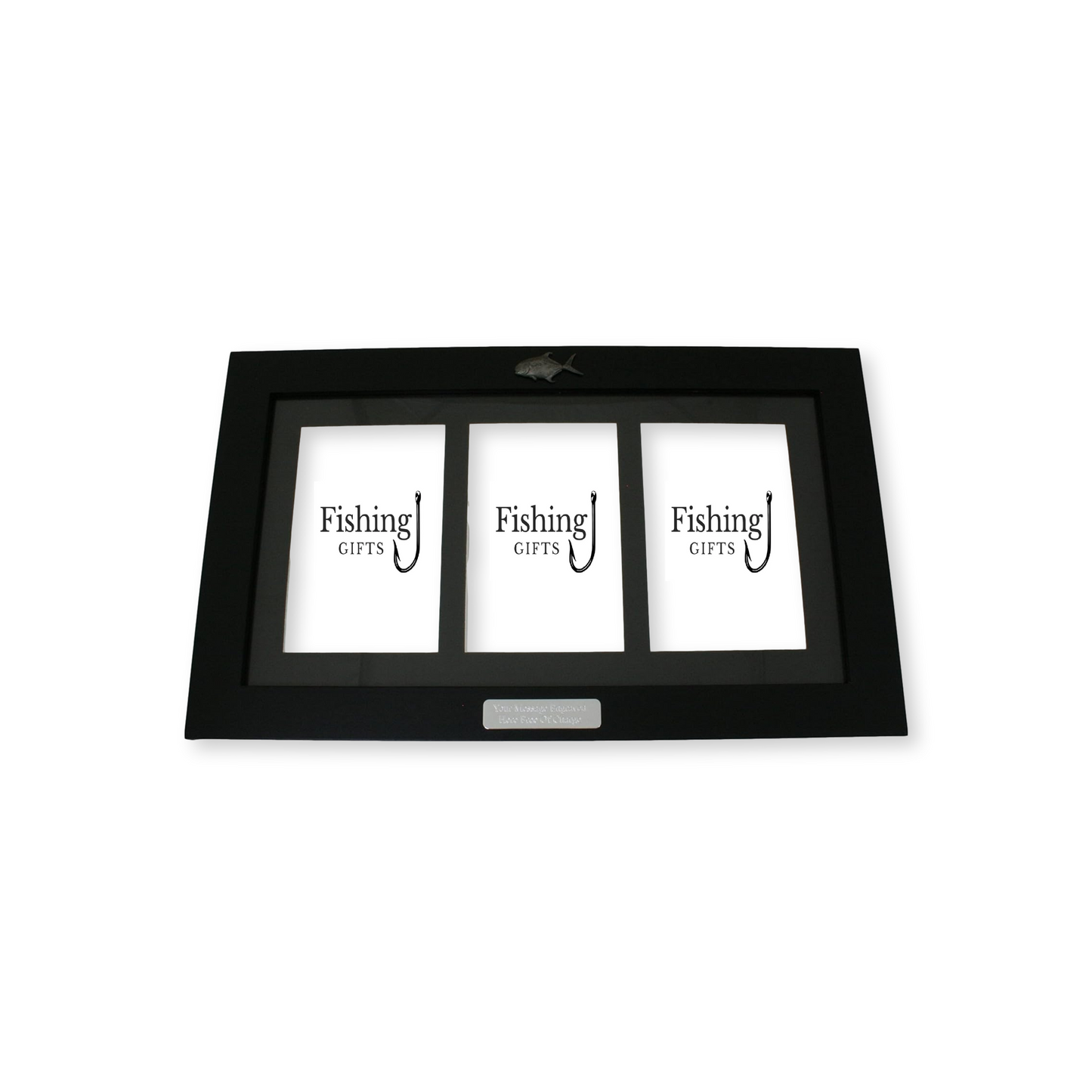 Sea Fishing Black Photo Frame 3 Windows Wall Hanging Personalised Gift