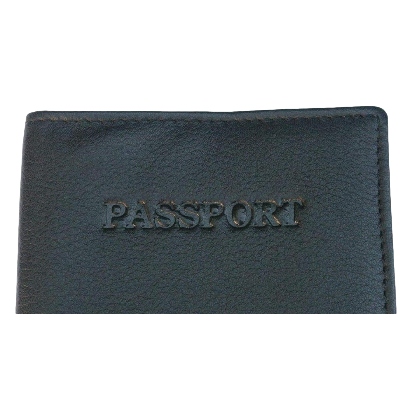 Trout, Salmon, Fly & More Black Leather Passport Holder | Fly Fishing