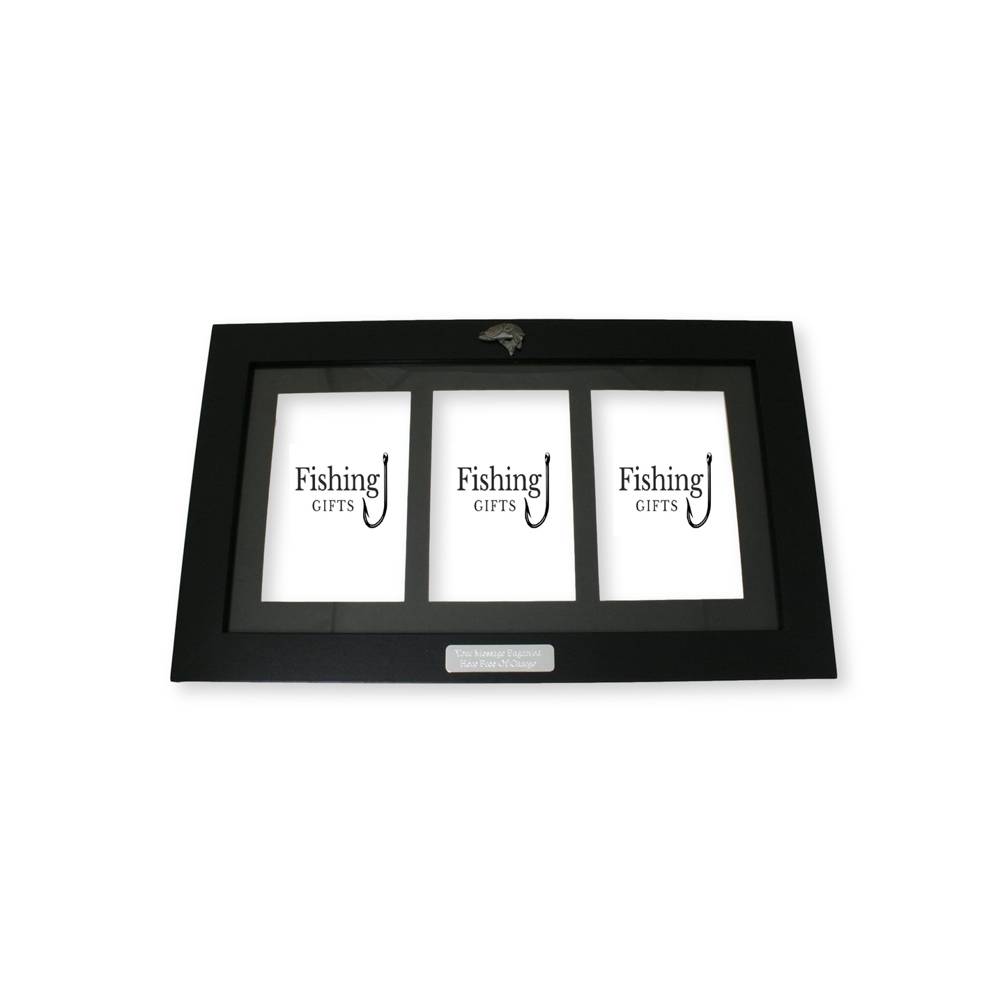 Coarse Fishing Black Photo Frame 3 Windows Wall Hanging Personalised Gift