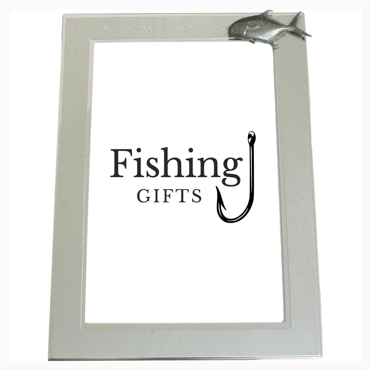 Sea Fishing 6"x4" Metal Photo Frame Landscape or Portrait Personalised