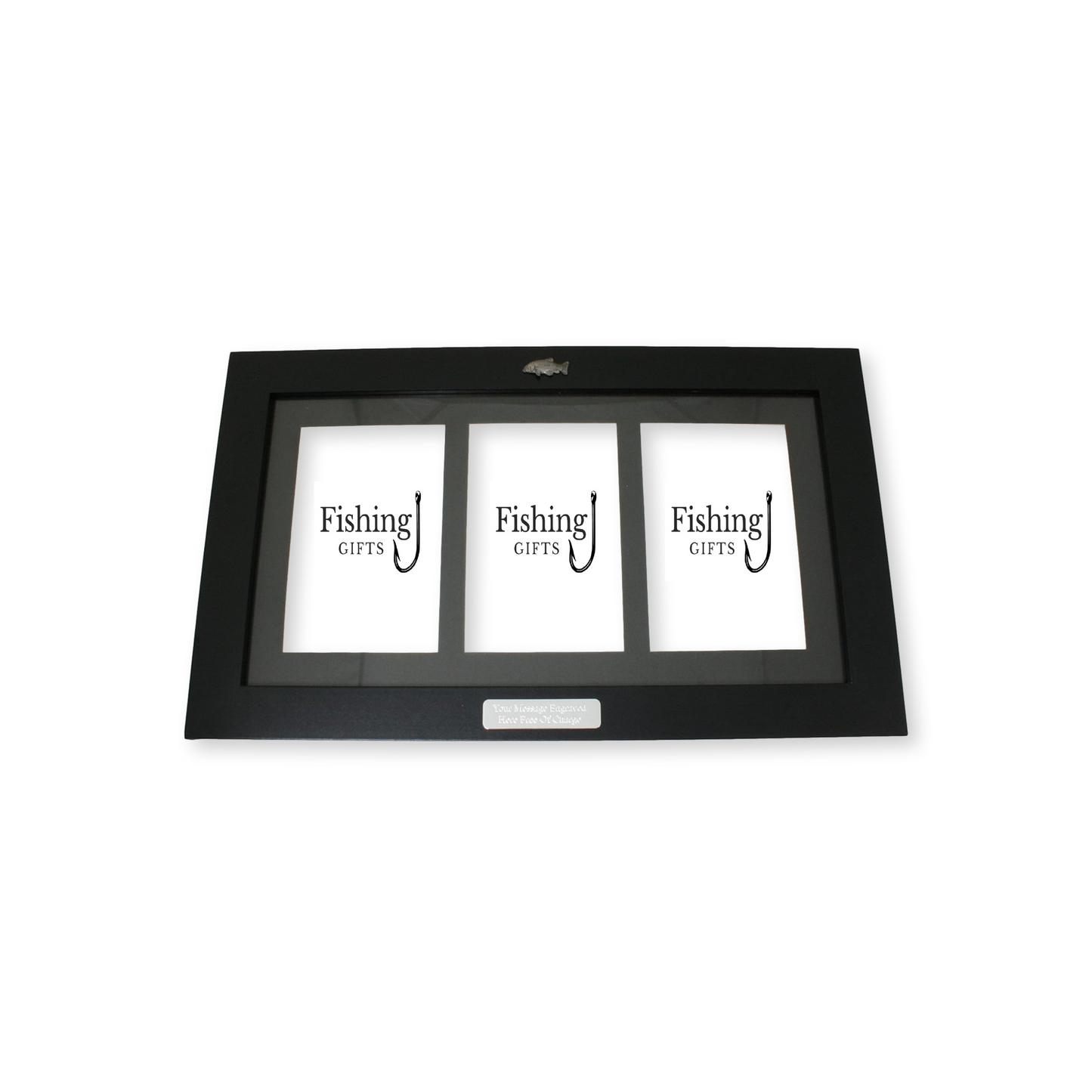 Coarse Fishing Black Photo Frame 3 Windows Wall Hanging Personalised Gift