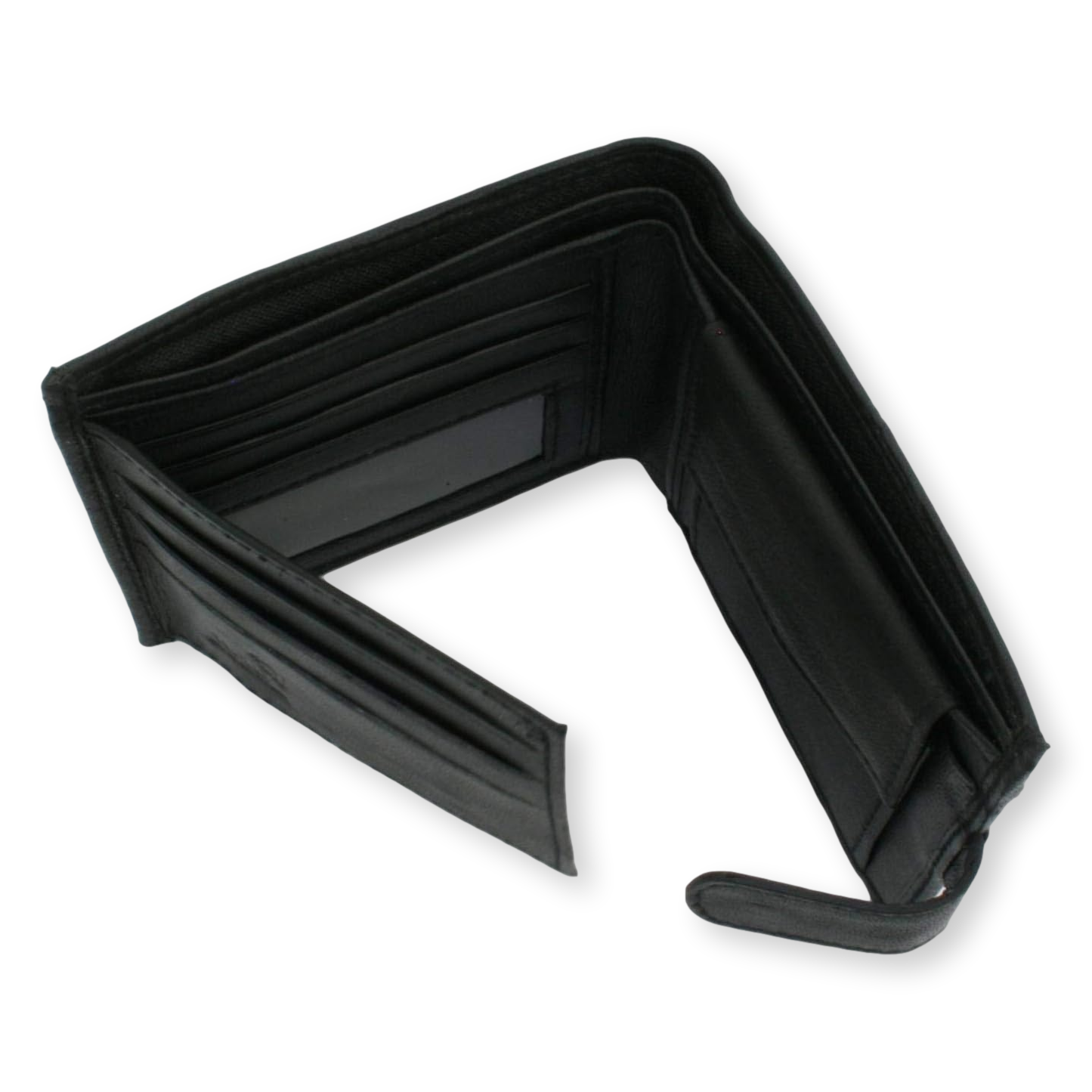 Black or Brown Mens Leather Wallet | Fly Fishing Design