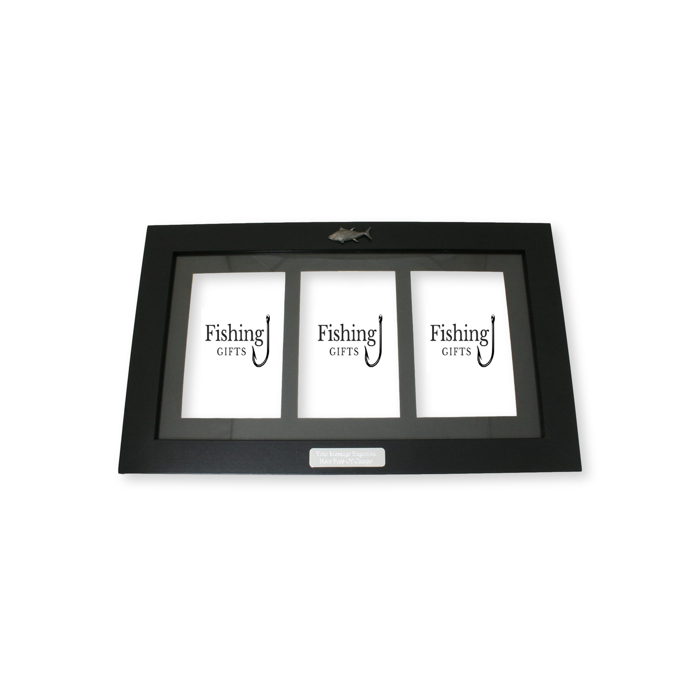 Sea Fishing Black Photo Frame 3 Windows Wall Hanging Personalised Gift