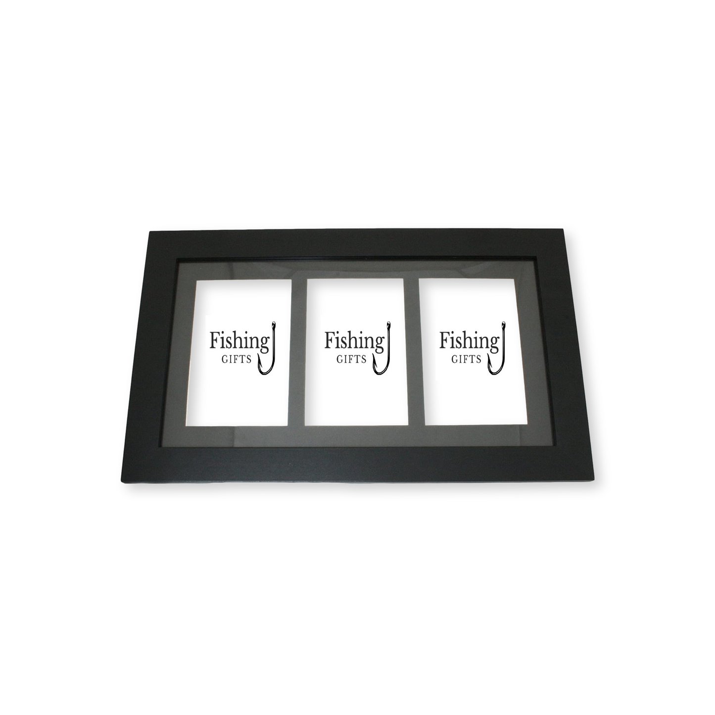 Coarse Fishing Black Photo Frame 3 Windows Wall Hanging Personalised Gift