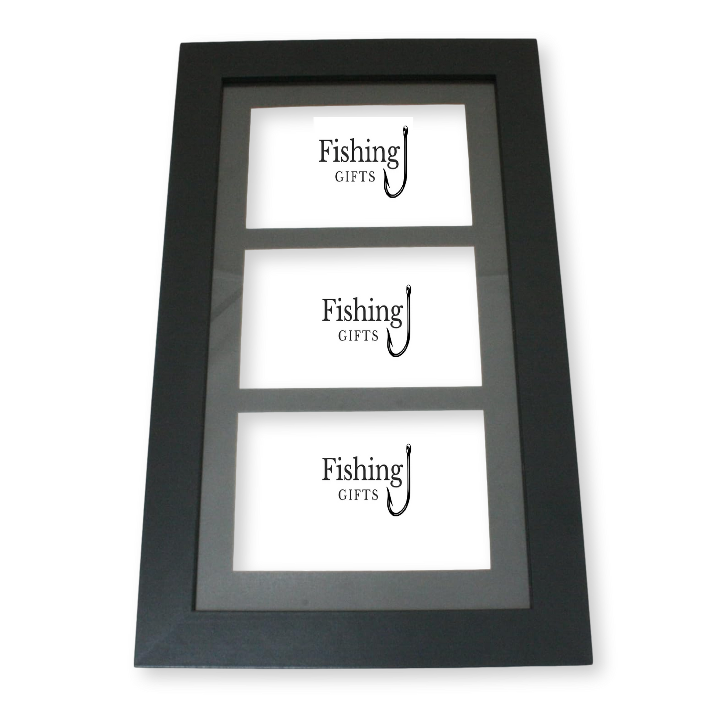 Fly Fishing Black Photo Frame 3 Windows Wall Hanging Personalised Gift