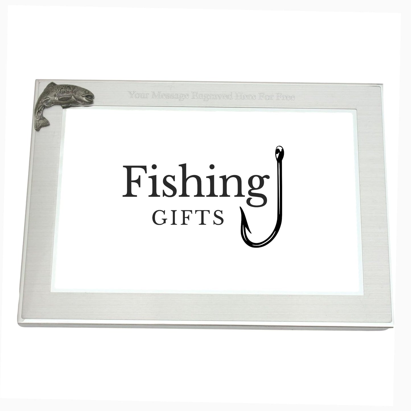 Fly Fishing Customised 6"x4" Metal Photo Frame Landscape or Portrait