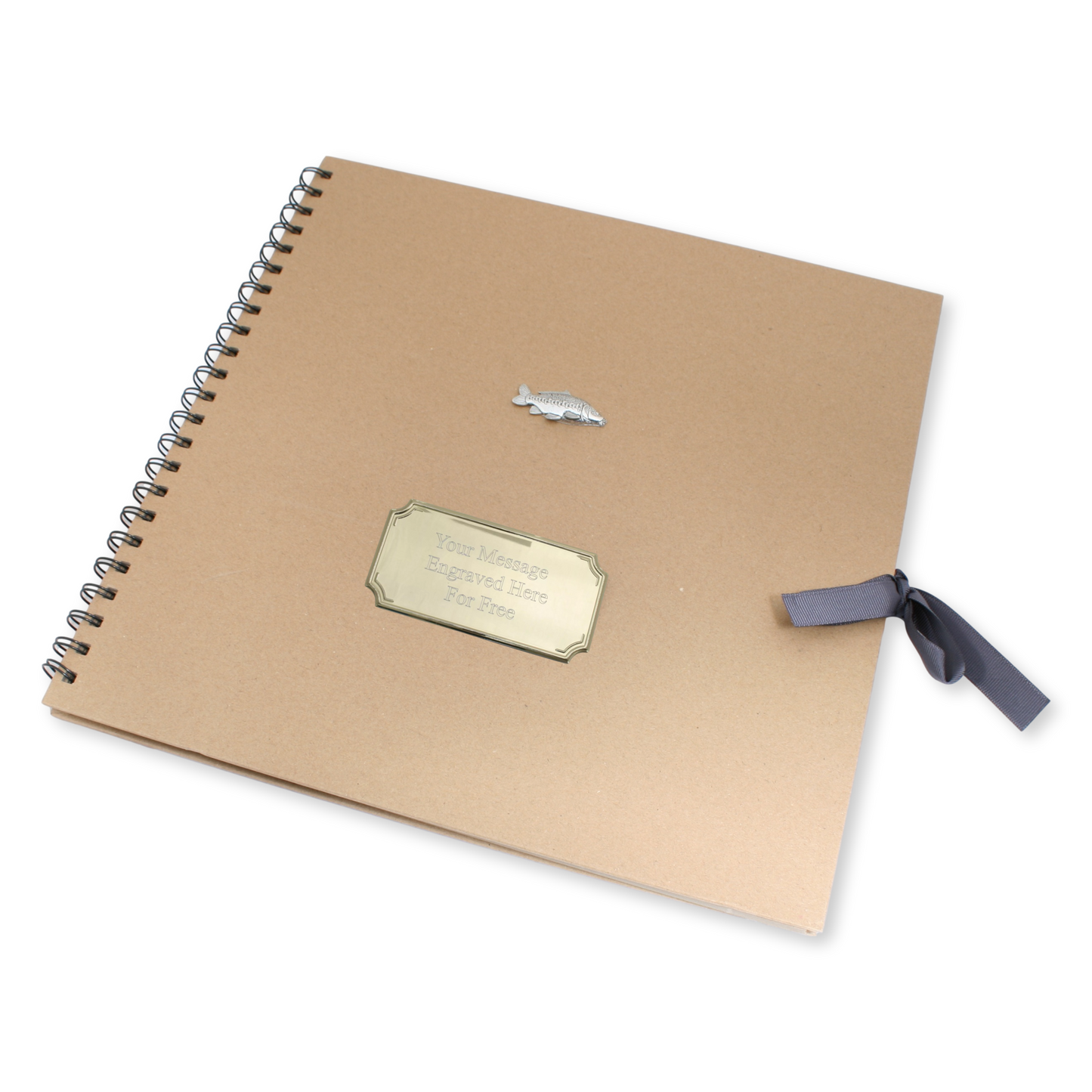 Coarse Fishing Scrapbook – Kraft Paper With Engraved Plaque