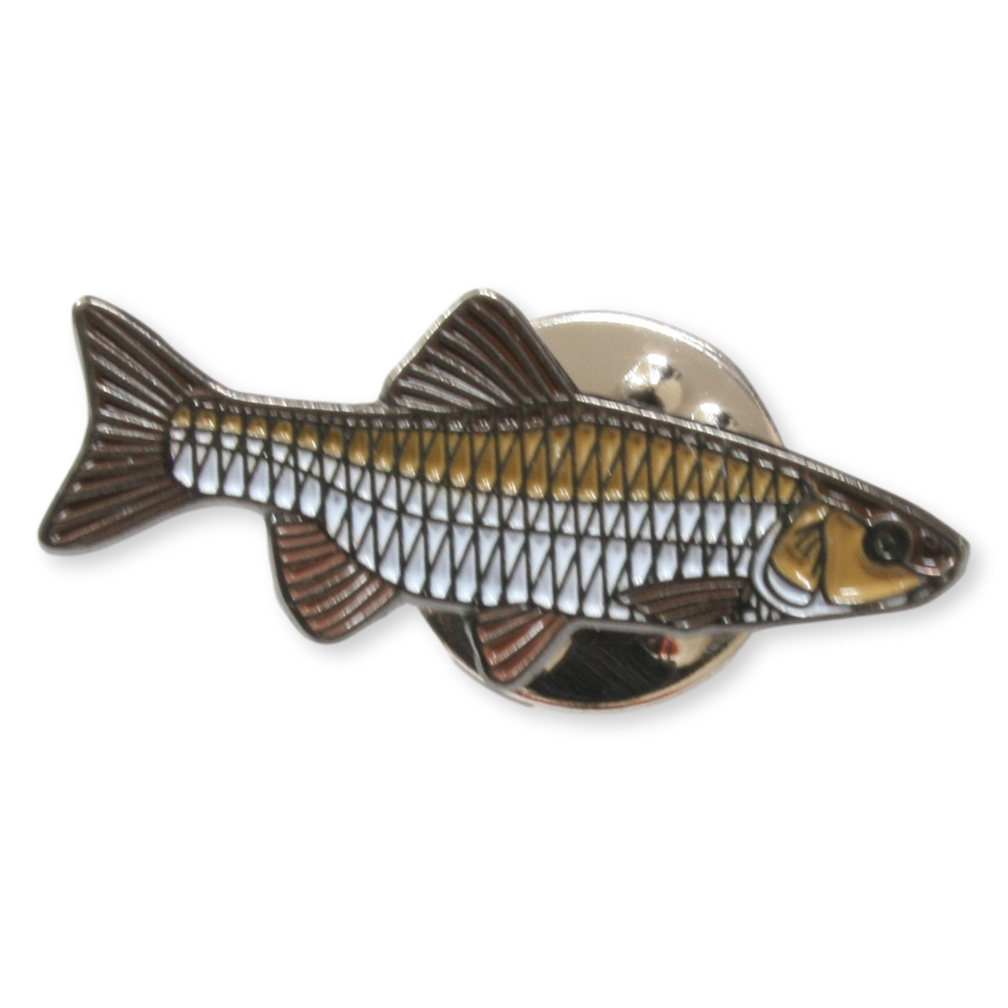Chub Pin Badge Pewter Lapel Coarse Fishing Gift With Engraving Option