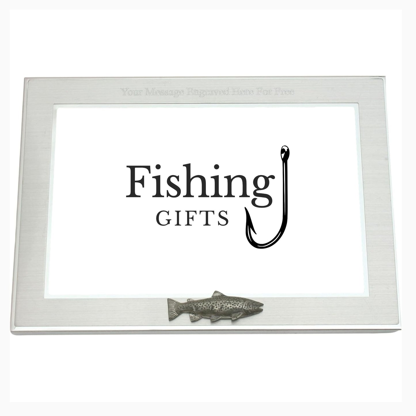 Fly Fishing Customised 6"x4" Metal Photo Frame Landscape or Portrait
