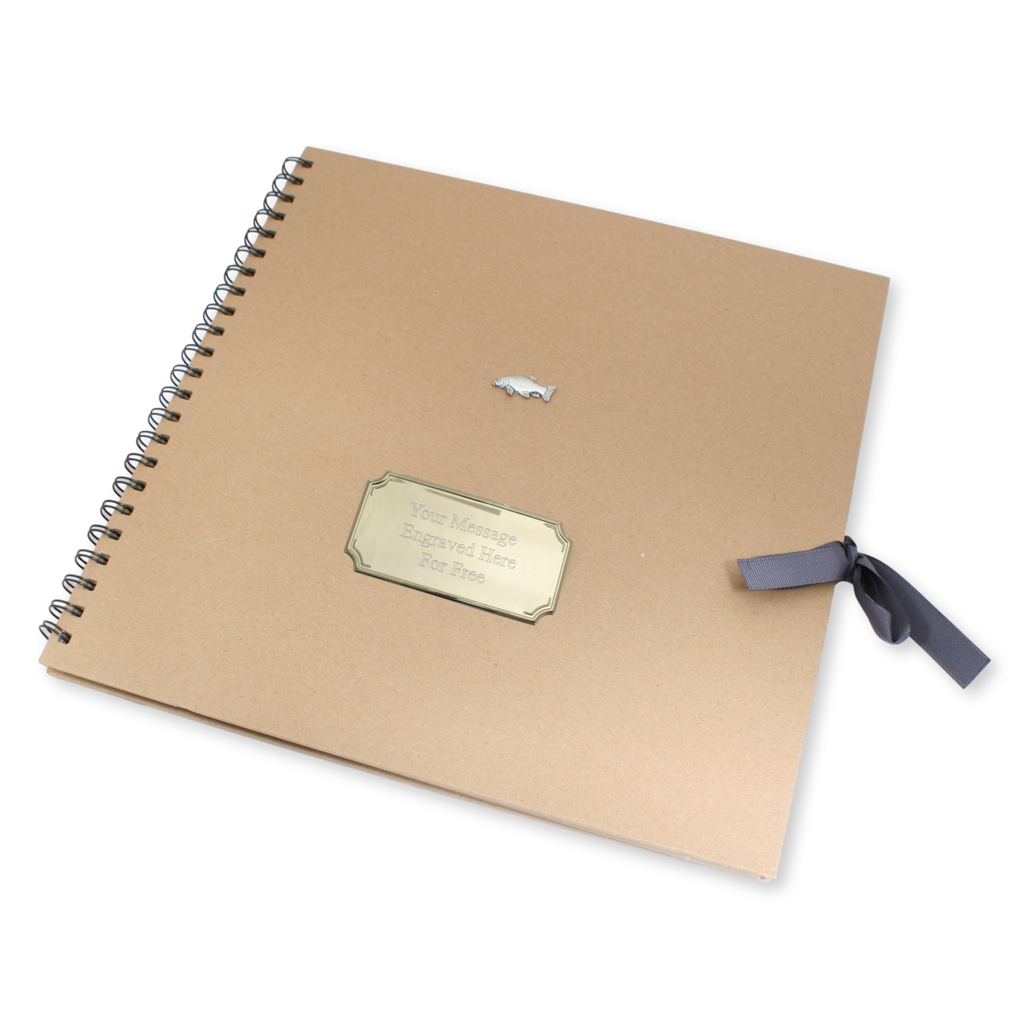 Coarse Fishing Scrapbook – Kraft Paper With Engraved Plaque