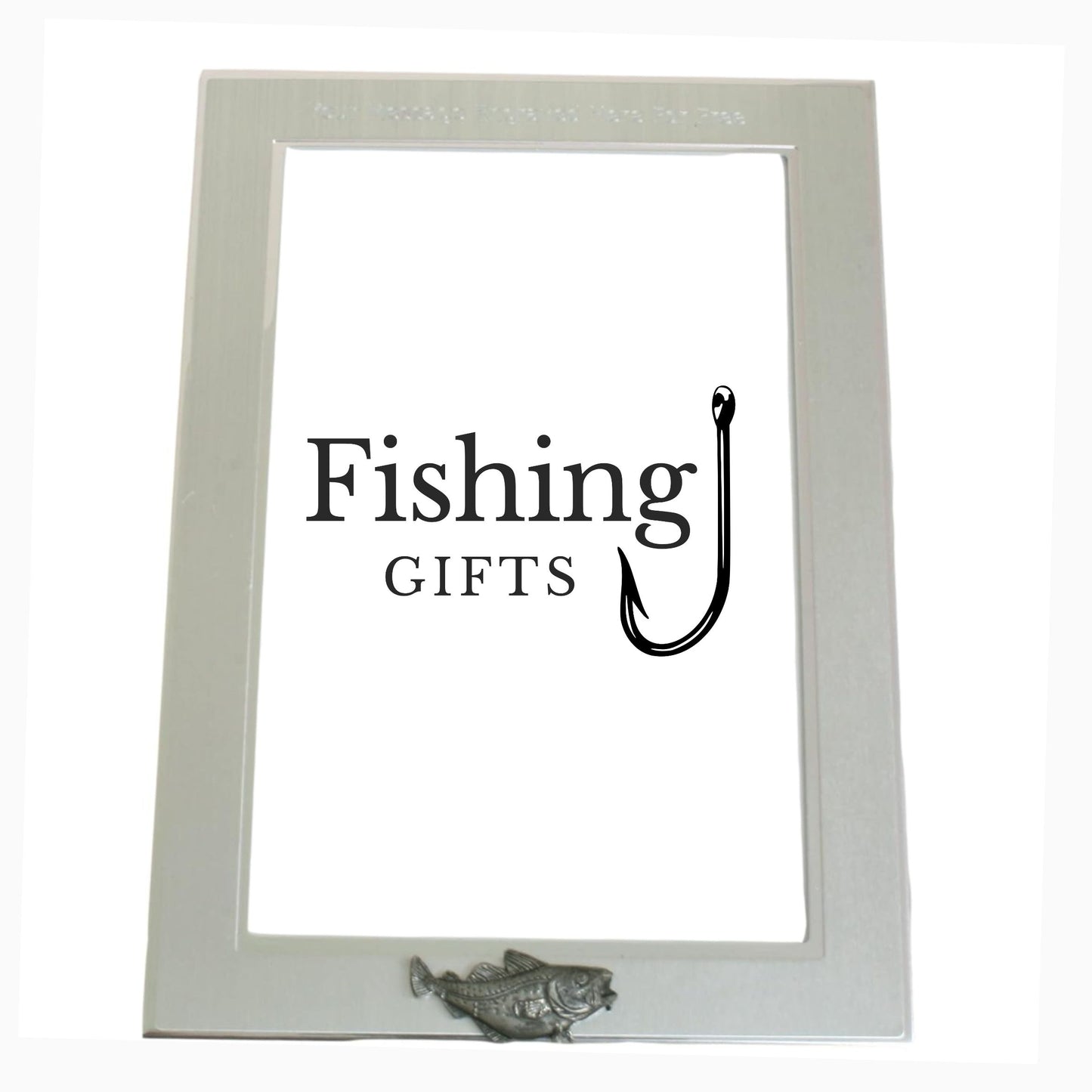 Sea Fishing 6"x4" Metal Photo Frame Landscape or Portrait Personalised