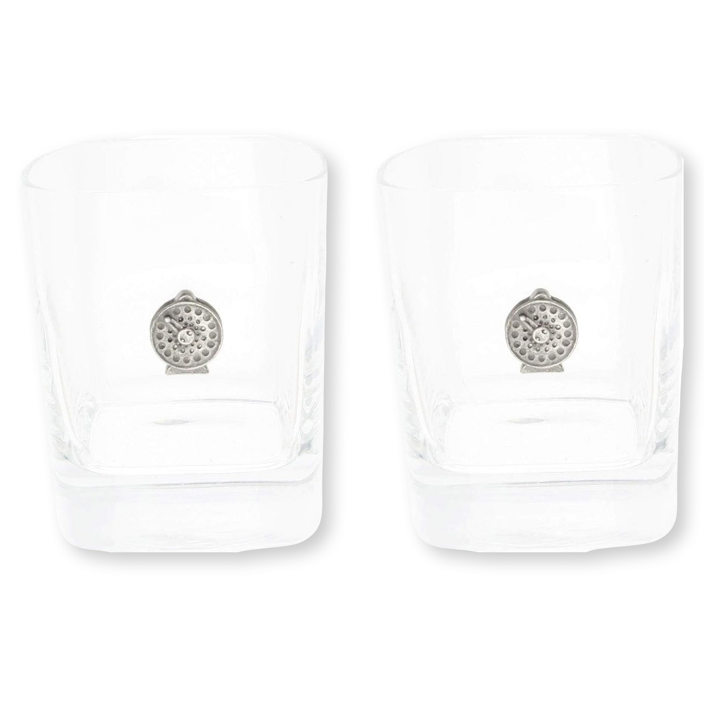 Fly Fishing Pair Of Whiskey Tumbler Glasses