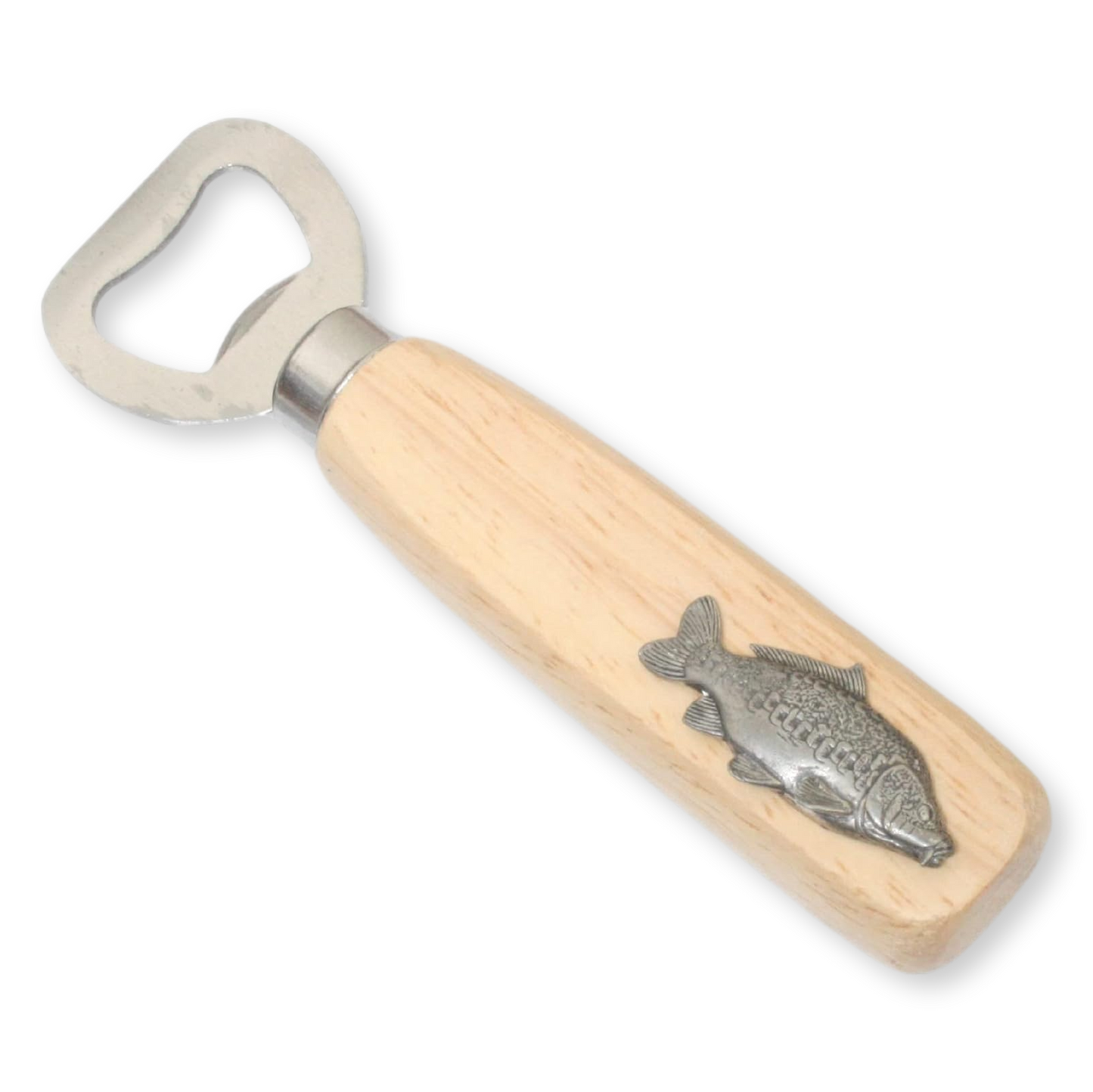 Coarse Fishing Wooden Handled Steel Bottle Opener