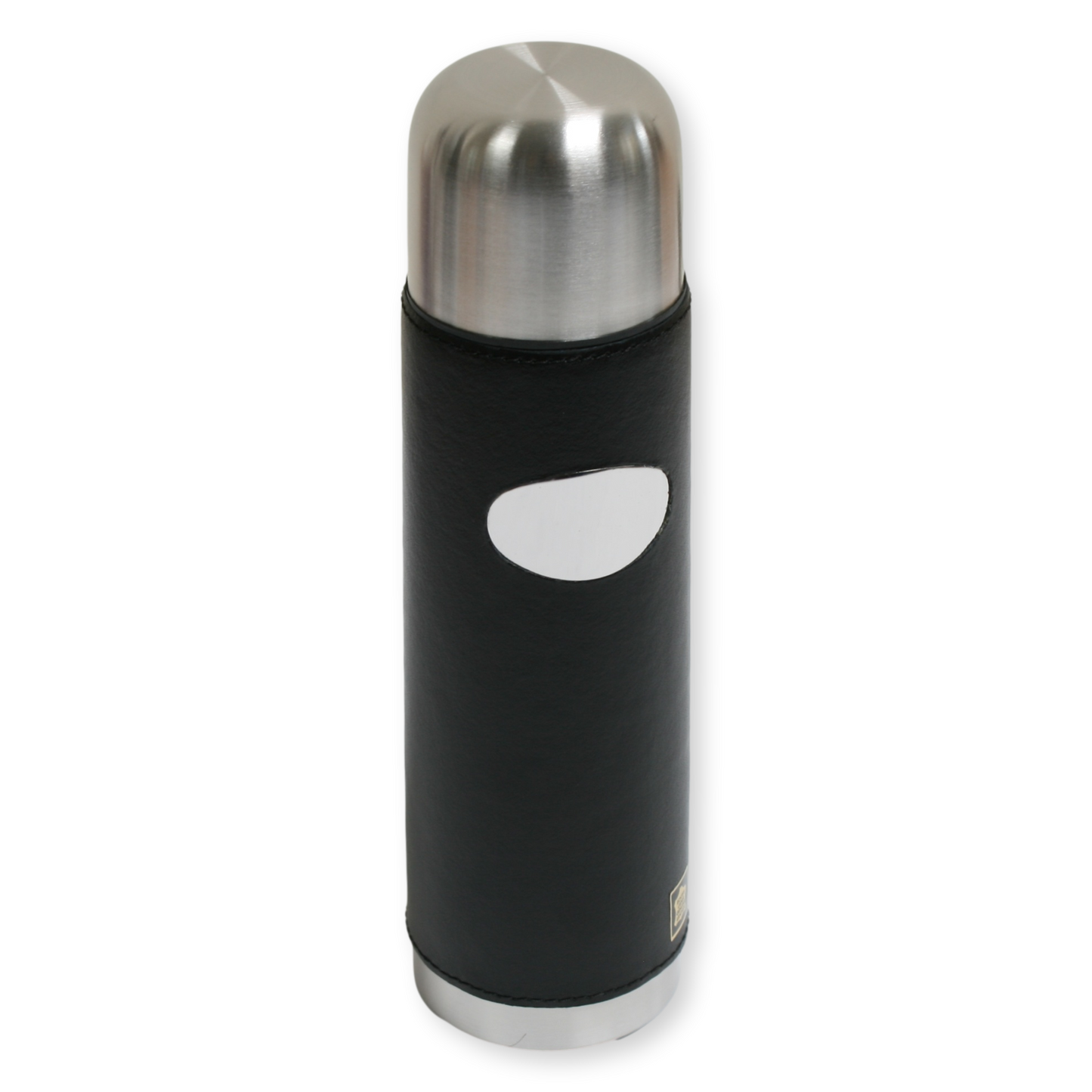 Personalised 500ml Black Leather Vacuum Flask