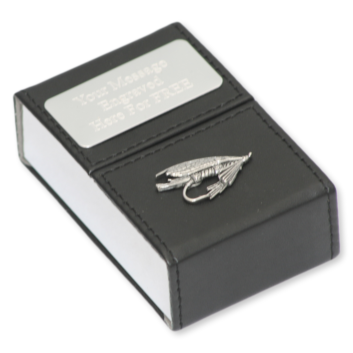 Fly Fishing Cigarette Case | Magnetic Closure | Free Engraving
