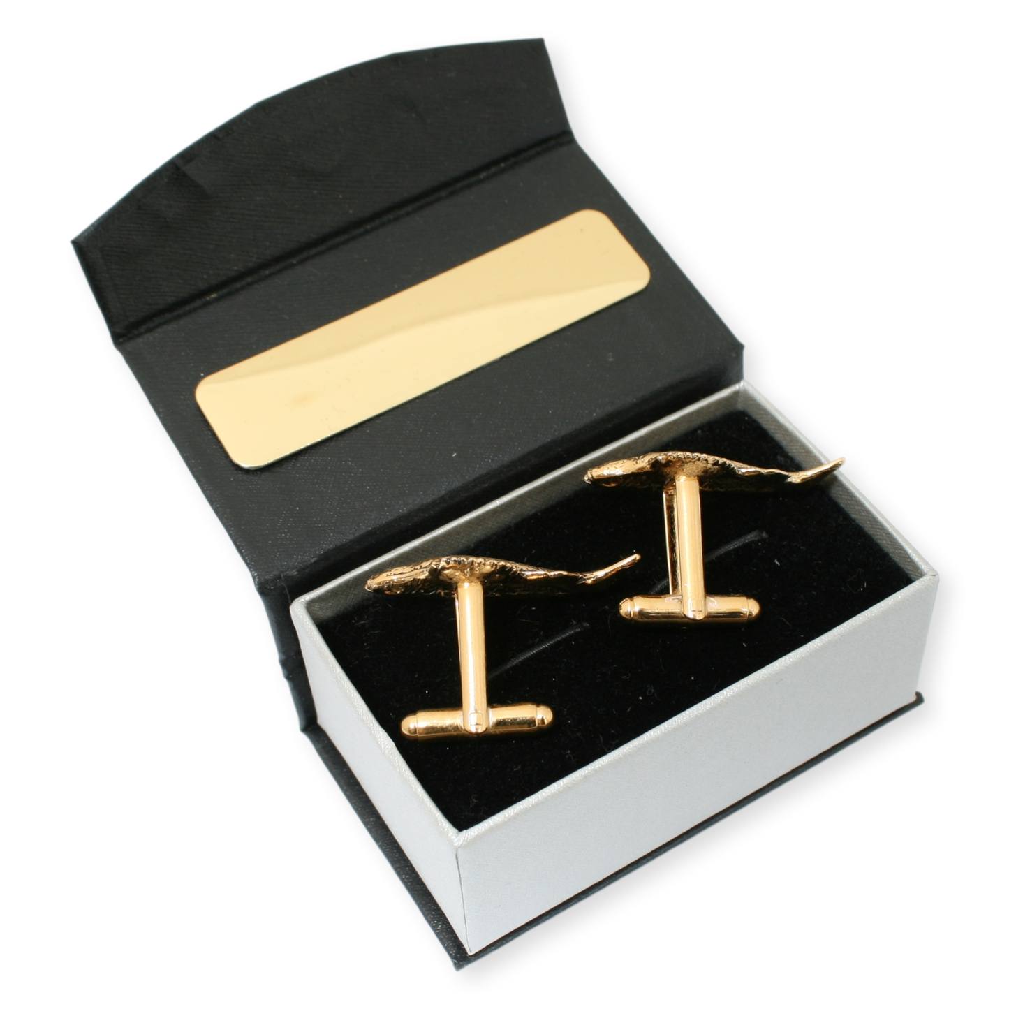 Perch Gold Plated Cufflinks With Engraving Option