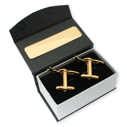 Grayling Gold Plated Cufflinks With Engraving Option