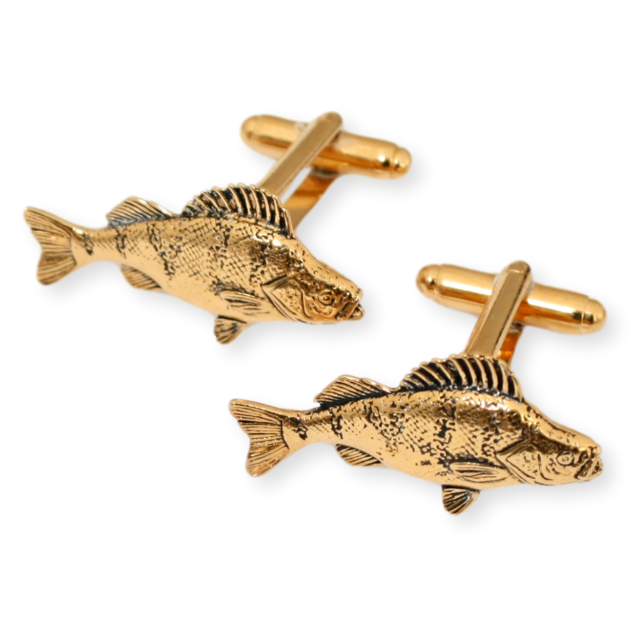 Perch Gold Plated Cufflinks With Engraving Option