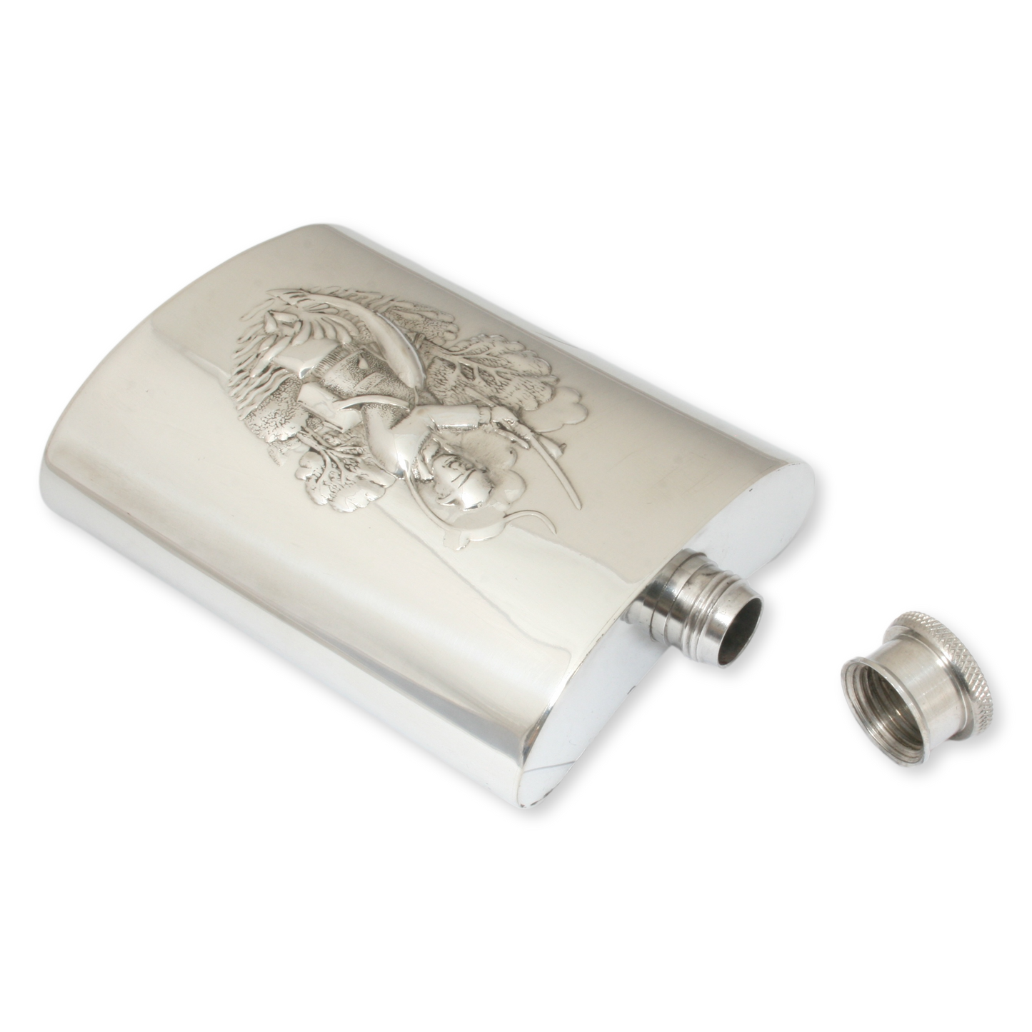 Salmon Fly Fishing English Pewter Hip Flask Engravable