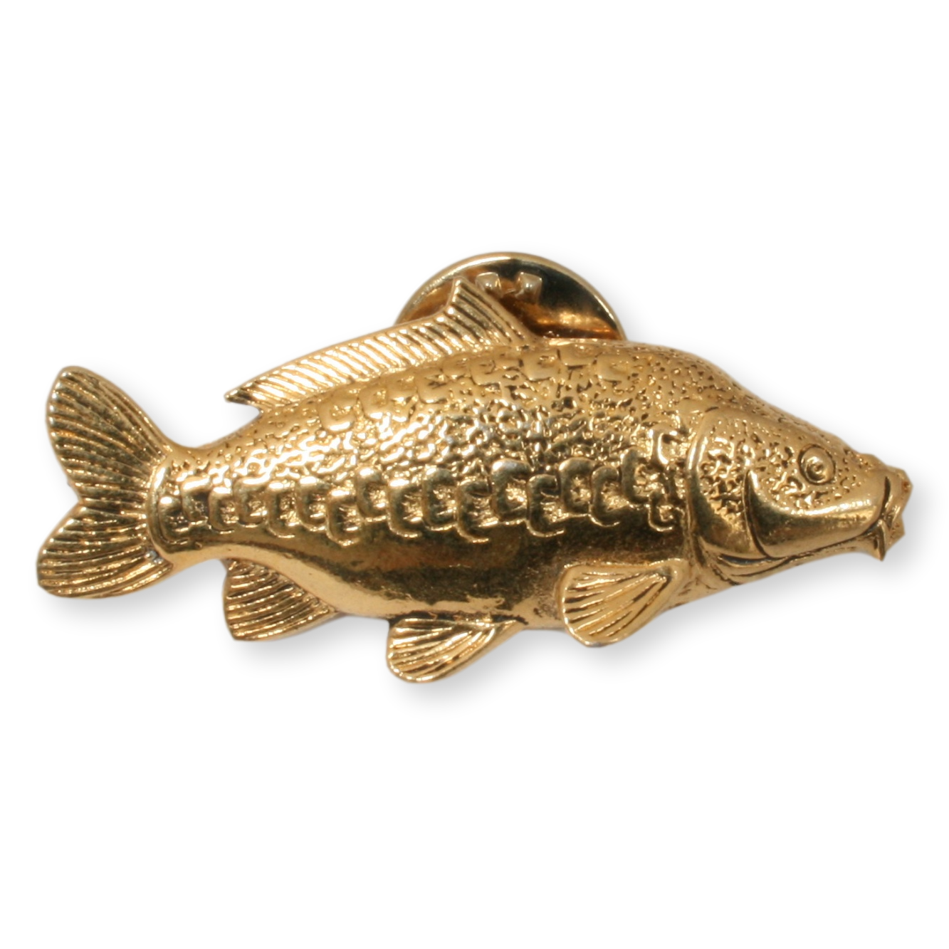 Common Carp Gold Plated Pin Badge With Engraving Option