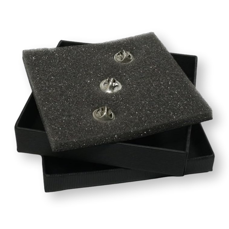 Fishing Set Of 3 Gold Plated Pin Badge Lapels With Engraving