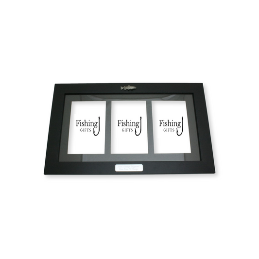 Coarse Fishing Black Photo Frame 3 Windows Wall Hanging Personalised Gift