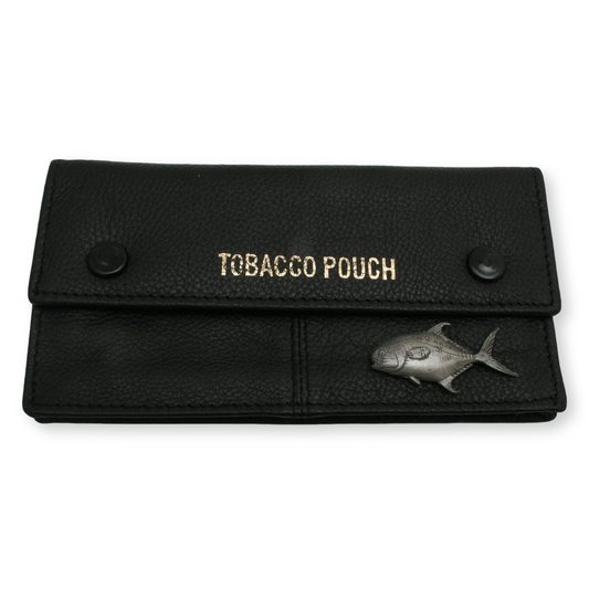 Sea Fishing Leather Tobacco Pouch Pocket Sized