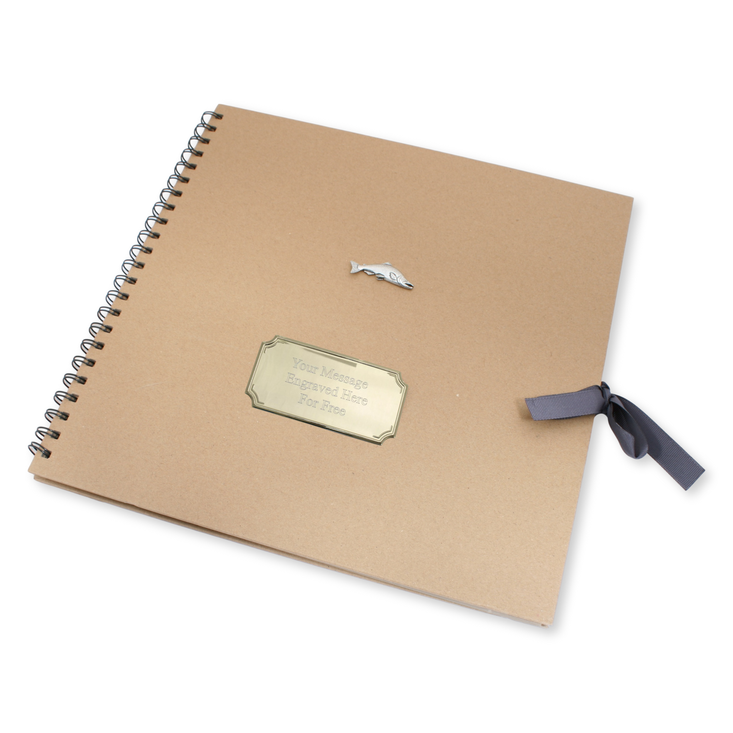 Fly Fishing Scrapbook – Kraft Paper With Engraved Plaque