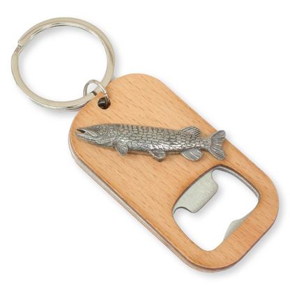 Coarse Fishing Wood & Steel Bottle Opener Keyring