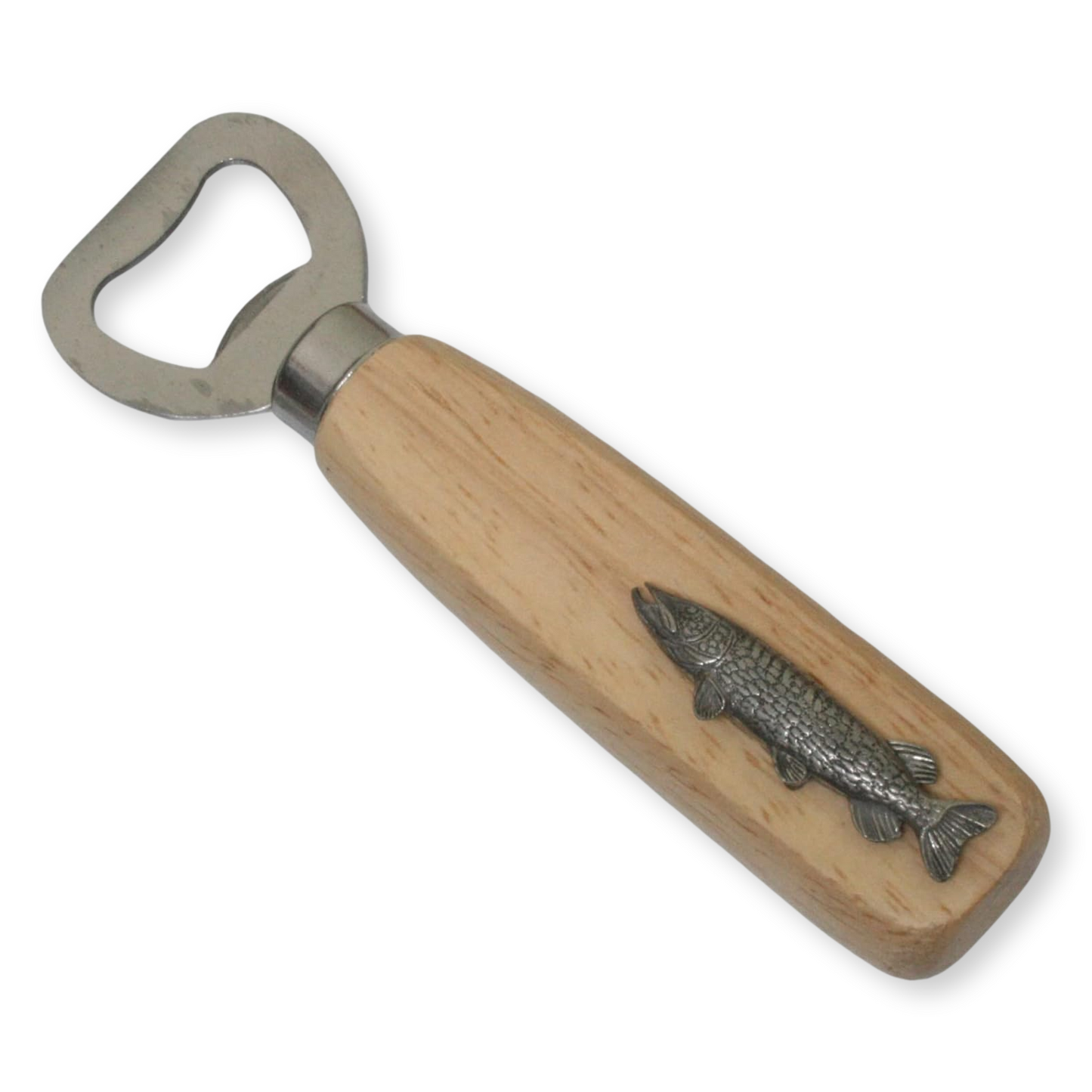 Coarse Fishing Wooden Handled Steel Bottle Opener