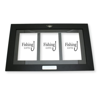 Sea Fishing Black Photo Frame 3 Windows Wall Hanging Personalised Gift