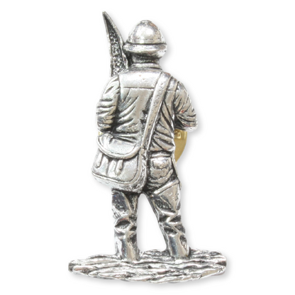 Fisherman Pewter Lapel Pin Badge for Coarse Fishing Enthusiasts