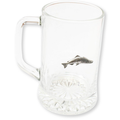 Fly Fishing Glass Tankard Stein 600ml