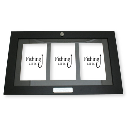 Fly Fishing Black Photo Frame 3 Windows Wall Hanging Personalised Gift