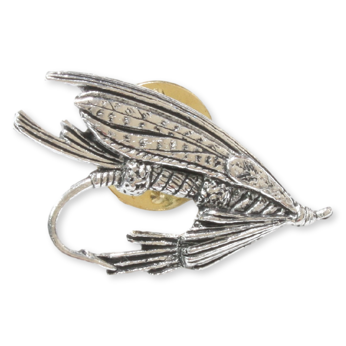 Fishing Fly Pewter Lapel Pin Badge for Fly Fishing Enthusiasts