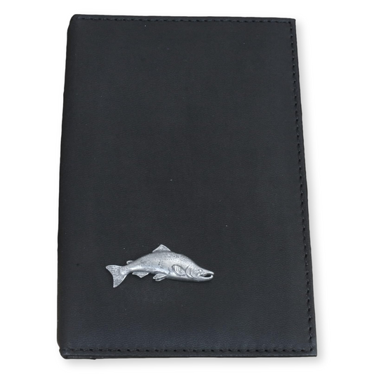 Fly Fishing License Holder Black Leather