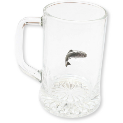 Fly Fishing Glass Tankard Stein 600ml