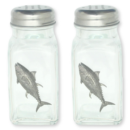 Sea Fishing Pair Glass Salt & Pepper Shakers