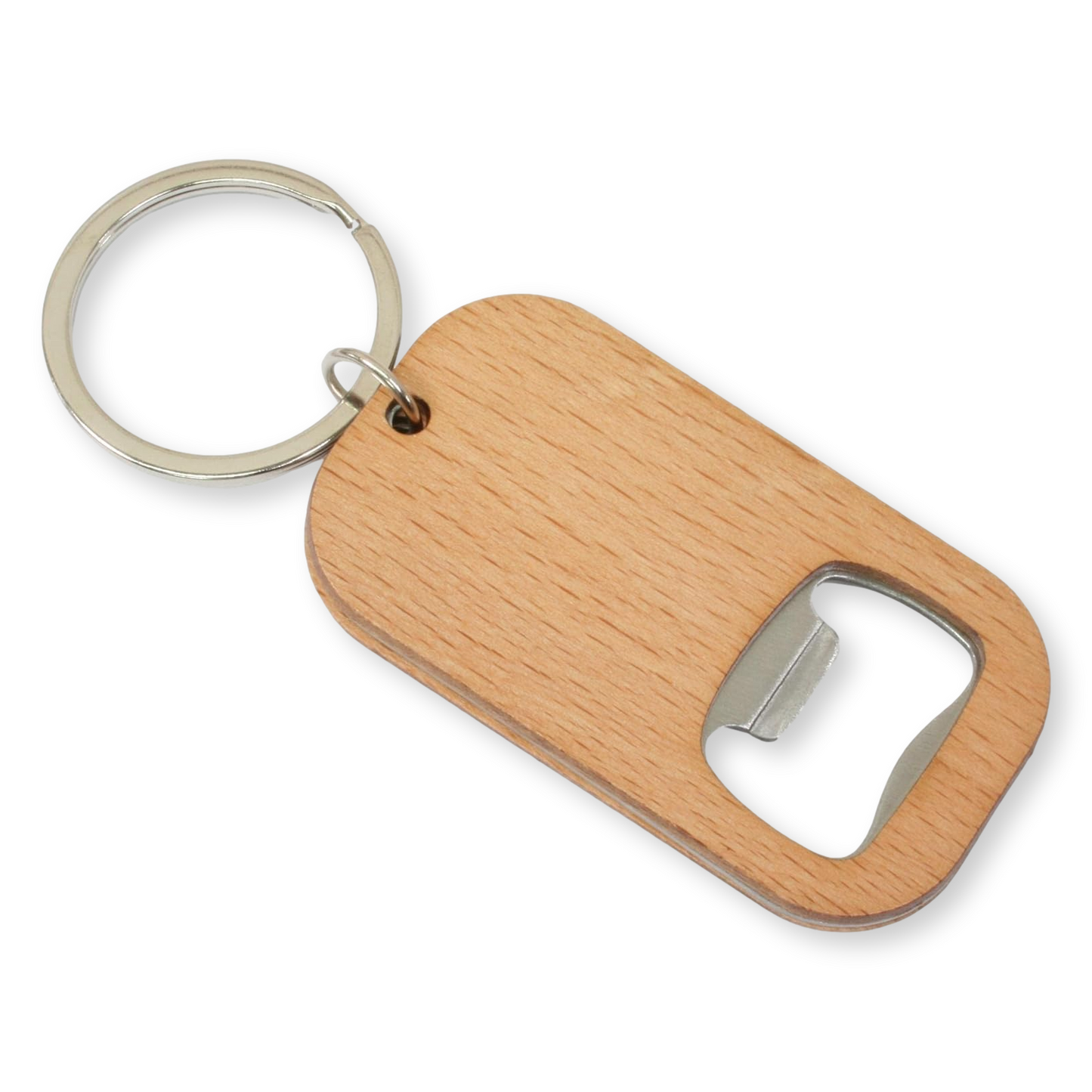 Fly Fishing Wood & Steel Bottle Opener Keyring