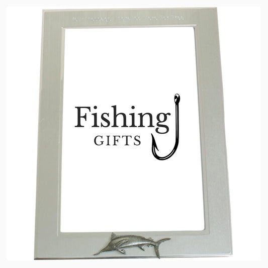 Sea Fishing 6"x4" Metal Photo Frame Landscape or Portrait Personalised