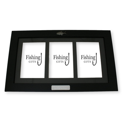 Sea Fishing Black Photo Frame 3 Windows Wall Hanging Personalised Gift