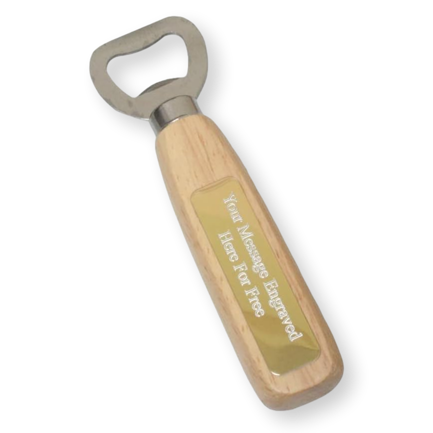 Coarse Fishing Wooden Handled Steel Bottle Opener