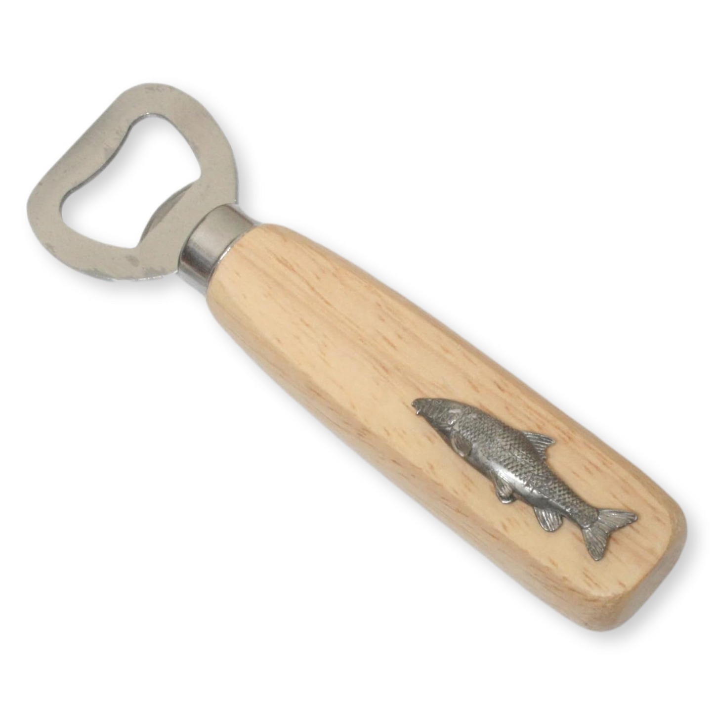 Coarse Fishing Wooden Handled Steel Bottle Opener