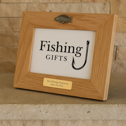 Wooden Photo Frame Coarse Fishing Personalised 6"x4"