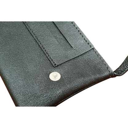 Fly Fishing Designed Black Leather Tobacco Pouch